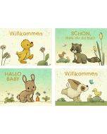 Mini-Grußkarten – Willkommen