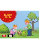 Ostern feiern mit Emma und Paul. Kamishibai Bildkartenset.