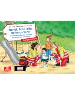 Notfall, Erste Hilfe, Rettungsdienst. Von den Aufgaben der Ersthelfer und was Kinder tun können. Kamishibai Bildkartenset