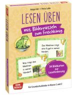 Lesen üben mit Bilderrätseln zum Froschkönig. 34 Bildkarten zur Leseförderung