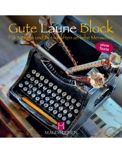 Gute Laune Block Schreibmaschine