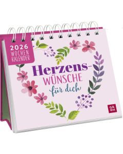 Mini-Wochenkalender 2026: Herzenswünsche für dich