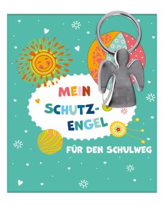 Engel-Schlüsselanhänger aus silberfarbenem Metall: Schutz auf dem Schulweg