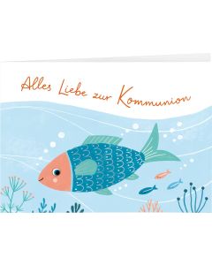 Alles Liebe zur Kommunion | Glückwunschkarte zur Erstkommunion, mit Briefkuvert