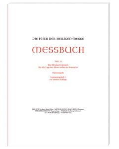 Die Feier der Heiligen Messe - Messbuch - Kleinausgabe