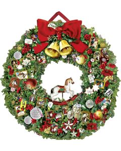 Wand-Adventskalender – Festlicher Weihnachtskranz