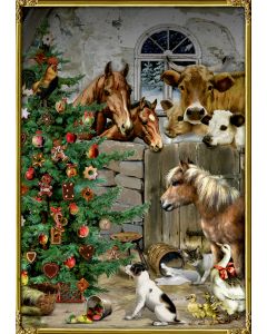 A4-Wand-Adventskalender – Weihnacht im Stall