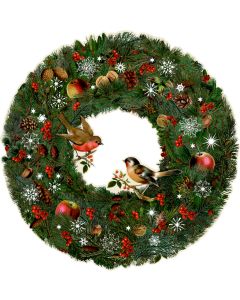 Wand-Adventskalender – Nostalgischer Tannenkranz