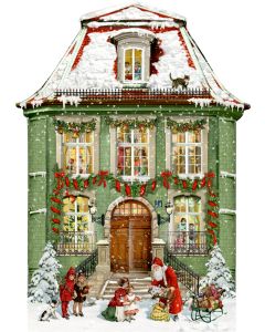 A3-Wand-Adventskalender – Zauberhaftes Weihnachtshaus