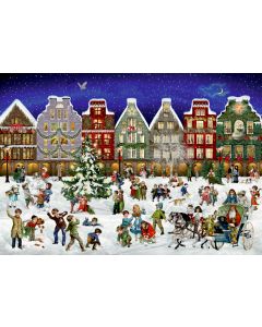 Puzzle-Adventskalender – Winterabend in der Stadt