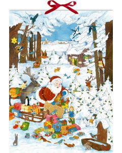 Wand-Adventskalender – Bescherung im Winterwald