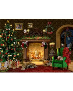 A4-Wand-Adventskalender – Kaminzimmer