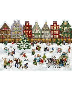 A3-Wand-Adventskalender – Weihnachtsstraße