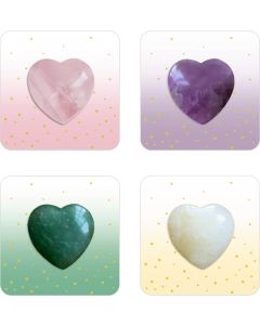 Halbedelstein-Herzen – Von Herzen