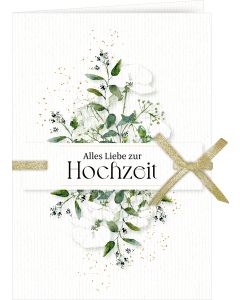 Grußkarte mit Kuvert – Alles Liebe zur Hochzeit