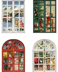 Mini-Adventskalender – Nostalgische Adventsfenster