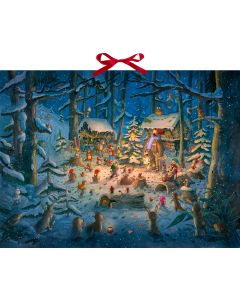 Wand-Adventskalender – Tierischer Chor im Winterwald