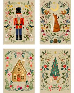 A5-Graspapier-Adventskalender – Weihnachtszauber