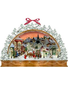 Wand-Adventskalender – Nostalgischer Lichterbogen