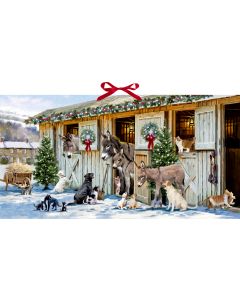 Wand-Adventskalender – Weihnacht bei den Tieren im Stall