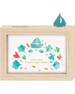 Bilderrahmen-Spardose – Mögen deine Wünsche wahr werden!