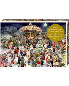 Puzzle-Adventskalender – Nostalgischer Weihnachtsmarkt