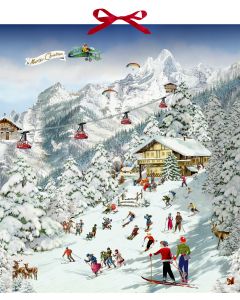 Wand-Adventskalender – Fröhliche Skifreizeit in den Bergen