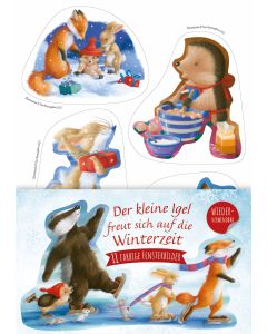 Fensterbild-Set Kleiner Igel