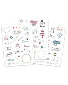 Sticker-Set Hochzeit