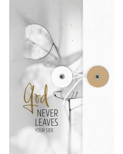 Notizbuch mit Knopf - God never leaves your side