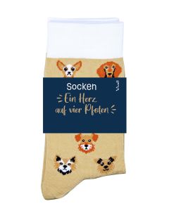 Socken für Hundeliebhaber »Ein Herz auf vier Pfoten«
