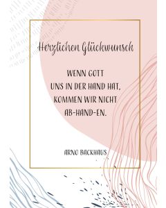 Doppelkarte "Wenn Gott uns in der Hand hat ..."