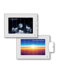 Zwei-Bild-Karte Mond