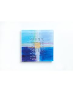 Lichtbild XL Kreuz: Irischer Segen – Blau