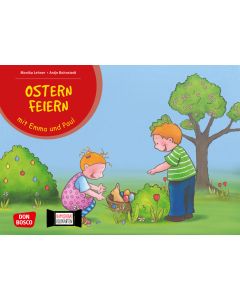 Ostern feiern mit Emma und Paul. Kamishibai Bildkartenset.