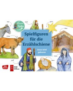 Jesus wird geboren. Erzählschienen-Figurenset