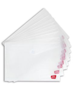 Sicht- und Schutzhülle für Kamishibai-Bildkarten (Kamishibai-Hülle), DIN A3, mit Klettverschluss, transparent, Vorteilspack mit 10 Exemplaren