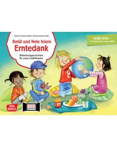 Betül und Nele feiern Erntedank. Kamishibai Bildkartenset.