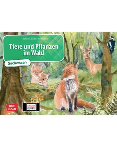 Tiere und Pflanzen im Wald. Kamishibai Bildkartenset