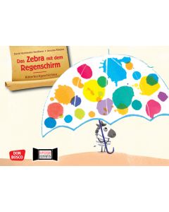 Das Zebra mit dem Regenschirm. Kamishibai Bildkartenset