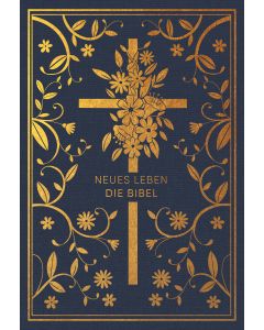 Neues Leben. Die Bibel - Golden Grace Edition, Marineblau