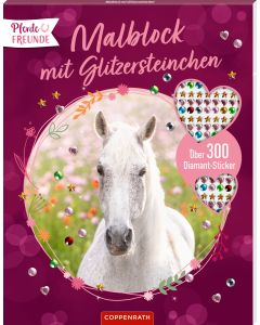 Malblock mit Glitzersteinchen