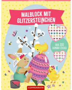 Malblock mit Glitzersteinchen Frohe Ostern