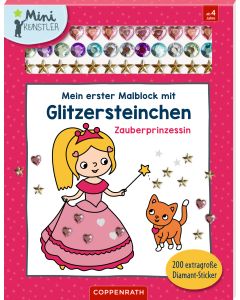Mein erster Malblock mit Glitzersteinchen – Zauberprinzessin