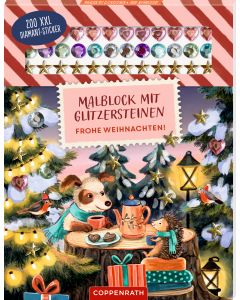 Malblock mit Glitzersteinen