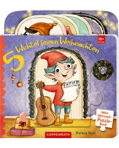 Mein Mitmach-Puzzle-Buch: 5 Wichtel feiern Weihnachten