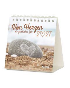 Von Herzen ein glückliches Jahr 2027 – Tischkalender