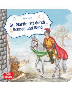 Sankt Martin ritt durch Schnee und Wind. Mini-Bilderbuch.