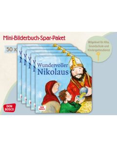 Wundervoller Nikolaus. Die Geschichte vom heiligen Nikolaus. Mini-Bilderbuch. Paket mit 50 Exemplaren zum Vorteilspreis