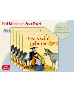 Jesus wird geboren. Die Geschichte von Weihnachten. Mini-Bilderbuch. Paket mit 50 Exemplaren zum Vorteilspreis